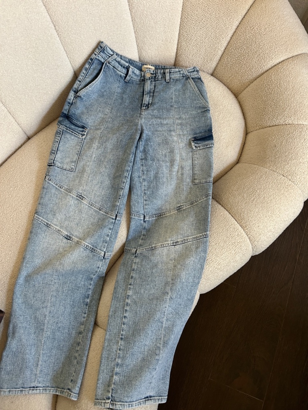 L'AGENCE Light Blue Washed Denim Jeans